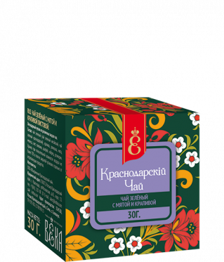 Чай зеленый "Краснодарскiй чай ВЕКА" с мятой и крапивой (30 гр.)