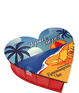 Шкатулка драгоценных купажей "Сердце пляж"
