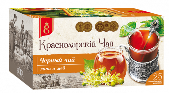 Чай черный "липа и мед" «Краснодарскiй» (25 шт.)