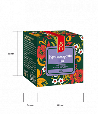 Чай зеленый "Краснодарскiй чай ВЕКА" с мятой и крапивой (30 гр.)